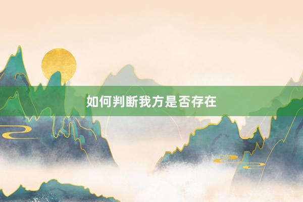 如何判断我方是否存在